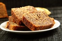 Torta de banano porción