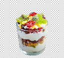 Fruta con cereal + yogurt