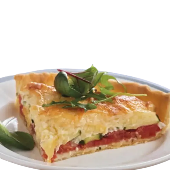 Pastel de tomate y albahaca