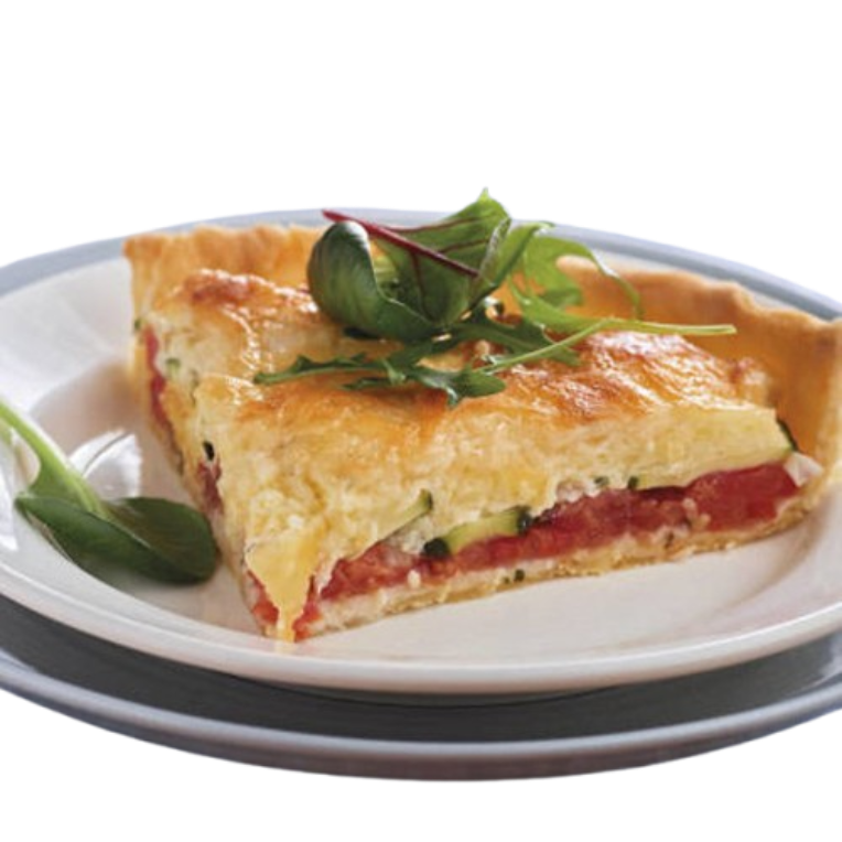 Pastel de tomate y albahaca