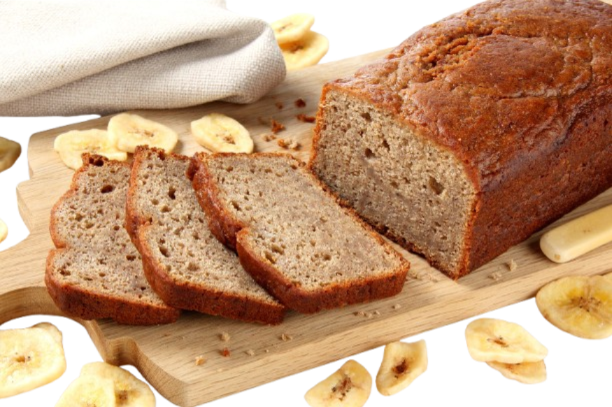 Torta de banano porción