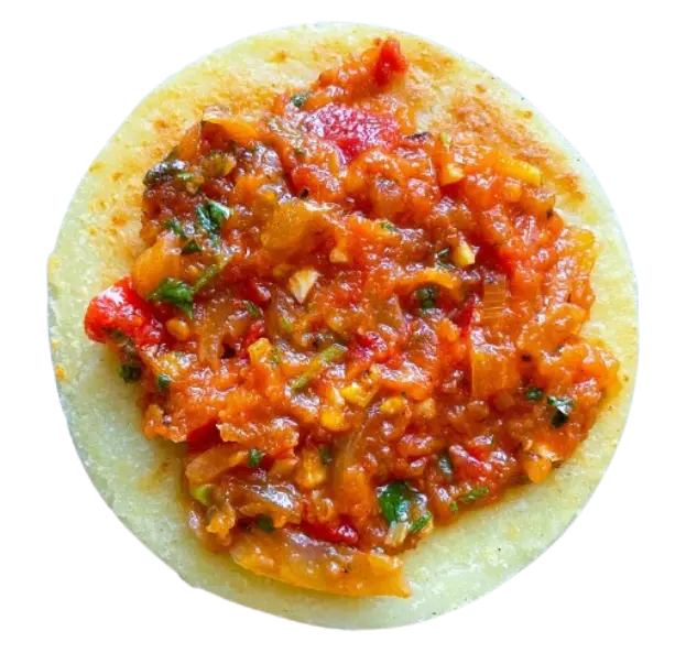 Arepa con hogao